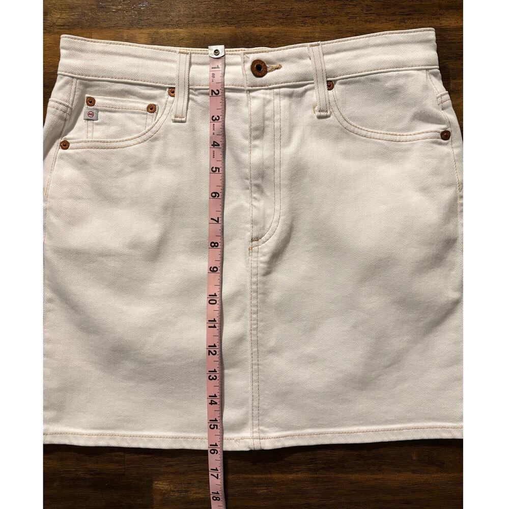 Adriano Goldschmied AG Jeans Women’s 28 Skirt Vera Mini White Denim - Picture 9 of 9